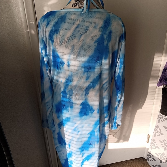 NEW 3pc Sewim Set - Tie-Dye Triangle Swimsuit Bikini w/coverup - Picture 5 of 5